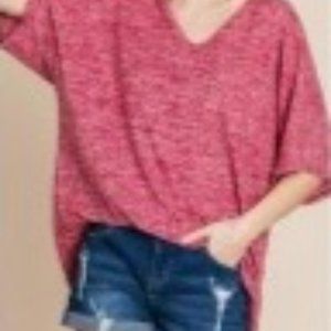 Hacci V-Neck Loose Fit Top 5130 NWT Boutique